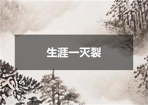 生涯一灭裂