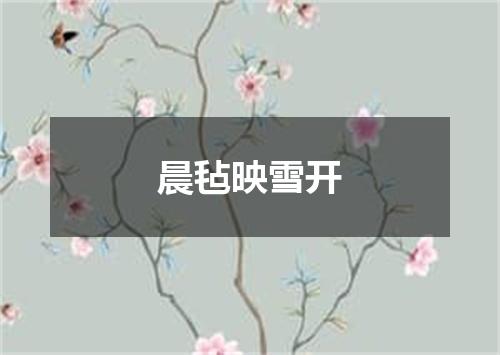 晨毡映雪开