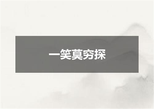 一笑莫穷探