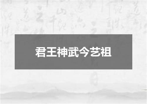 君王神武今艺祖