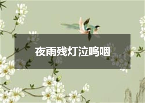 夜雨残灯泣呜咽