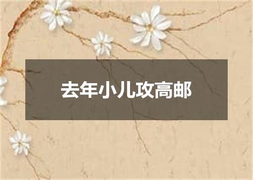 去年小儿攻高邮