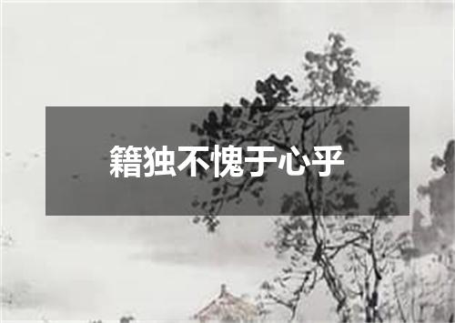 籍独不愧于心乎