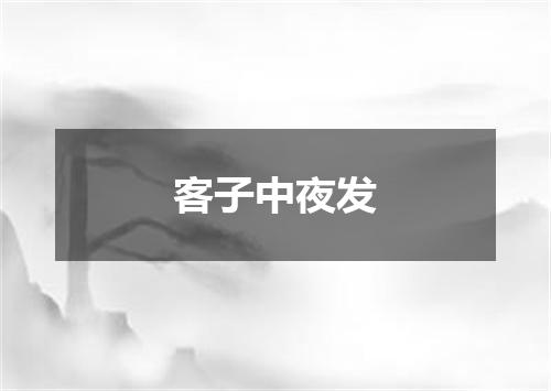 客子中夜发