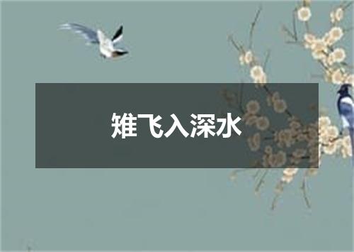雉飞入深水