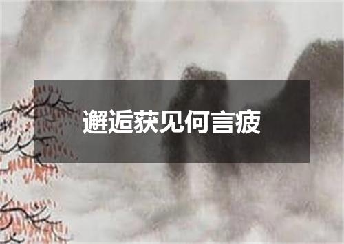 邂逅获见何言疲