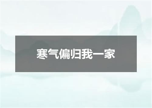 寒气偏归我一家