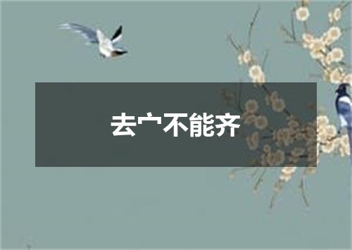 去宀不能齐