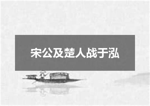 宋公及楚人战于泓