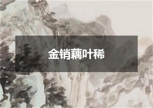金销藕叶稀