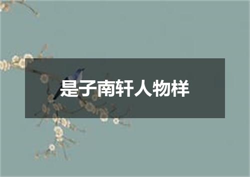 是子南轩人物样