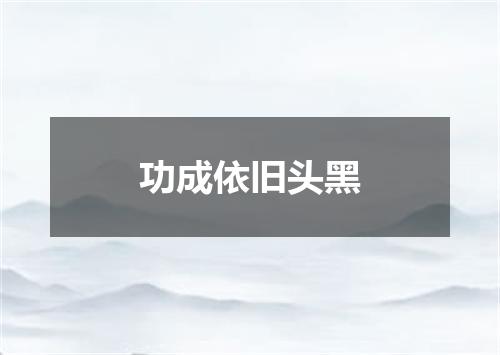 功成依旧头黑