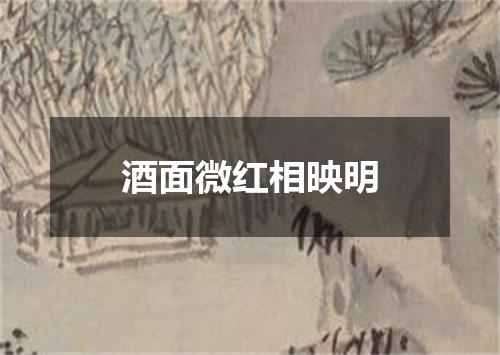 酒面微红相映明