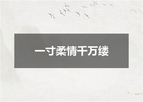 一寸柔情千万缕