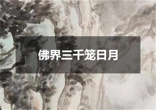 佛界三千笼日月