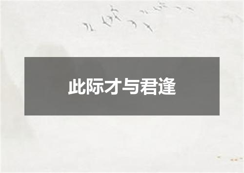 此际才与君逢