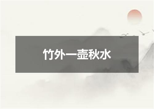 竹外一壶秋水