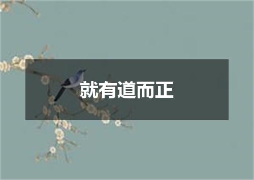 就有道而正