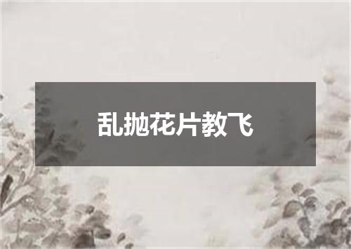乱抛花片教飞