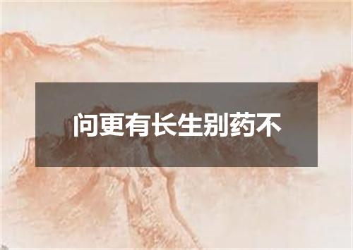 问更有长生别药不