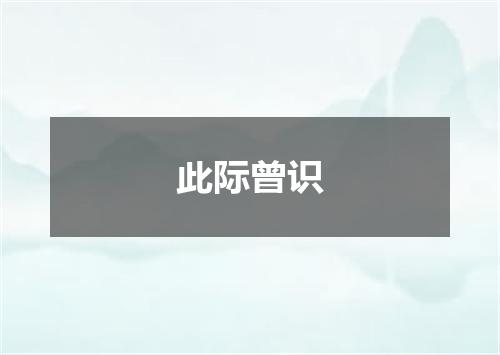 此际曾识