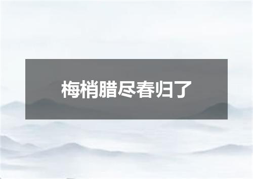梅梢腊尽春归了