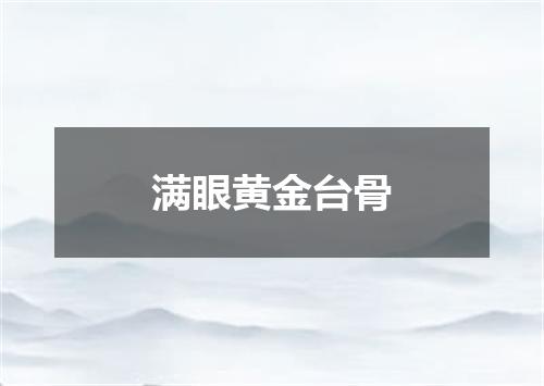 满眼黄金台骨