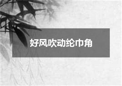 好风吹动纶巾角