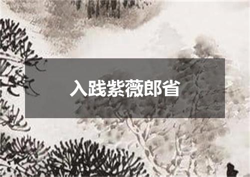 入践紫薇郎省