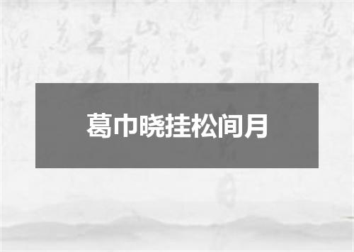 葛巾晓挂松间月