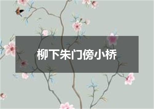 柳下朱门傍小桥