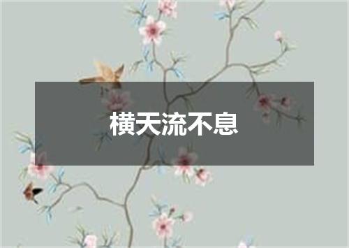 横天流不息