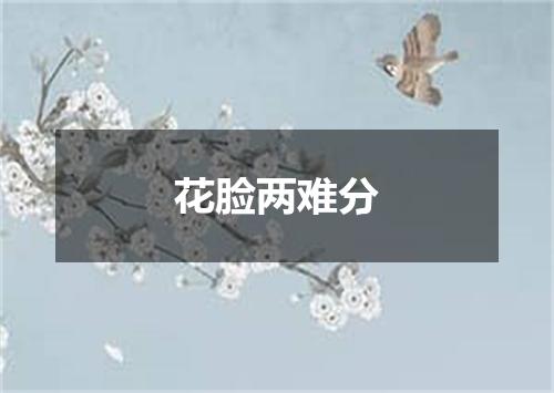 花脸两难分
