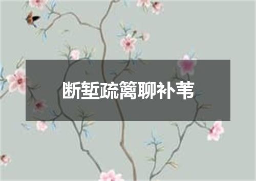 断堑疏篱聊补苇