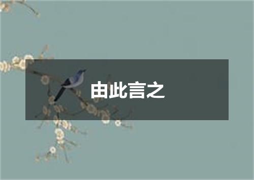 由此言之