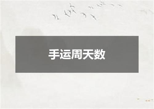 手运周天数
