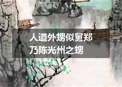 人道外甥似舅郑乃陈光州之甥