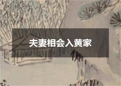 夫妻相会入黄家
