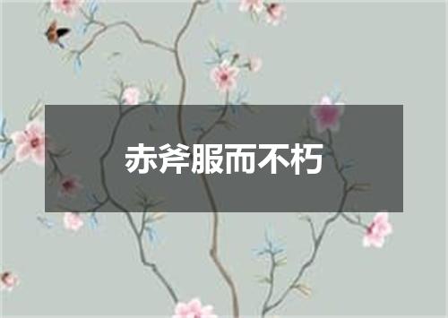 赤斧服而不朽