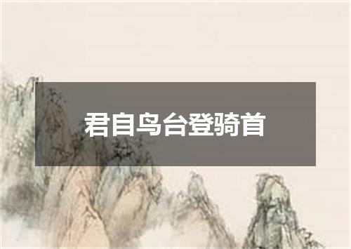 君自鸟台登骑首