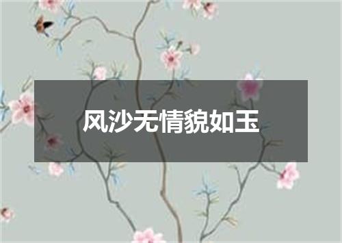 风沙无情貌如玉