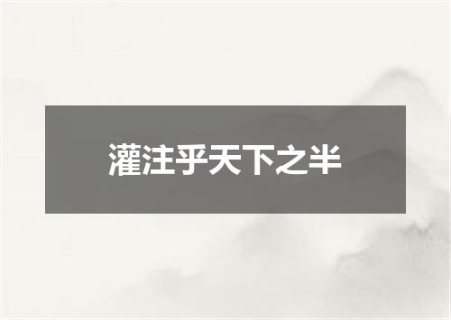 灌注乎天下之半