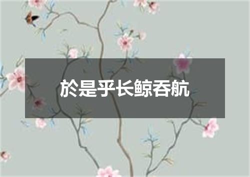 於是乎长鲸吞航