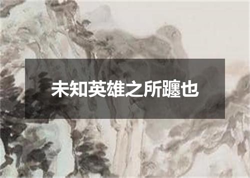 未知英雄之所躔也