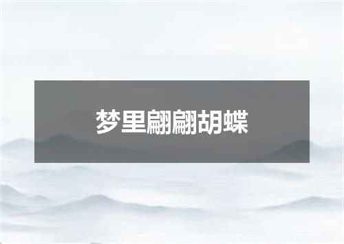梦里翩翩胡蝶