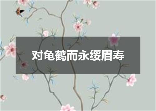 对龟鹤而永绥眉寿