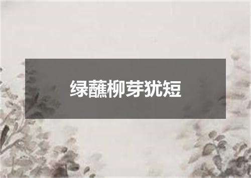 绿蘸柳芽犹短