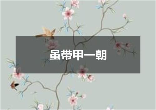 虽带甲一朝