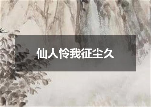 仙人怜我征尘久