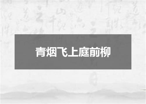 青烟飞上庭前柳